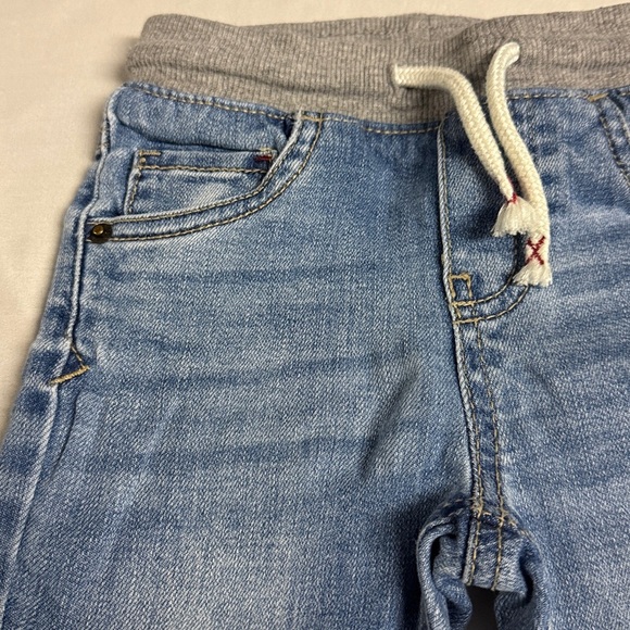 Cat & Jack - Blue Denim with Grey Ribbed elastic Waistband - Picture 2 of 3